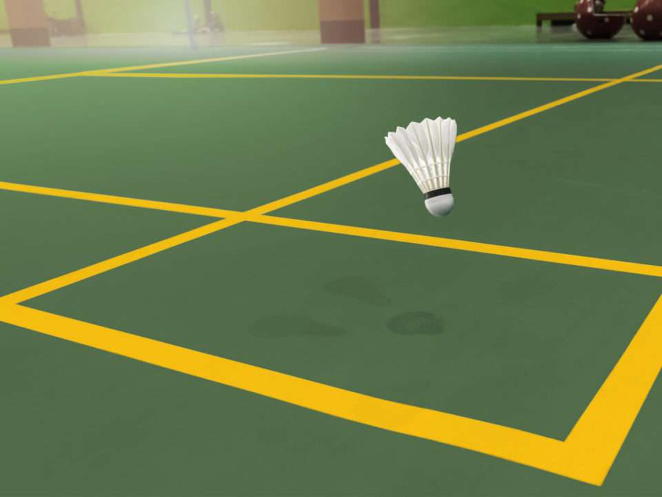 Rénovation d'un terrain de badminton en extérieur